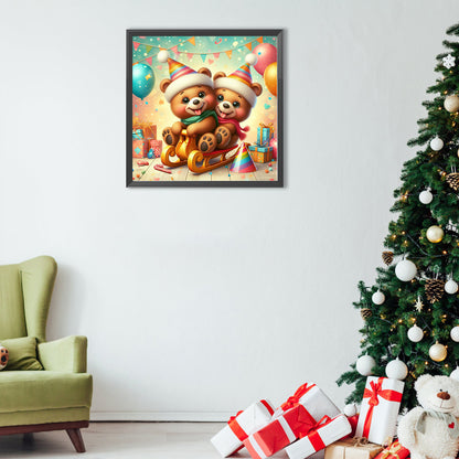 Diamond Painting - Full Round - playing bear (40*40CM)