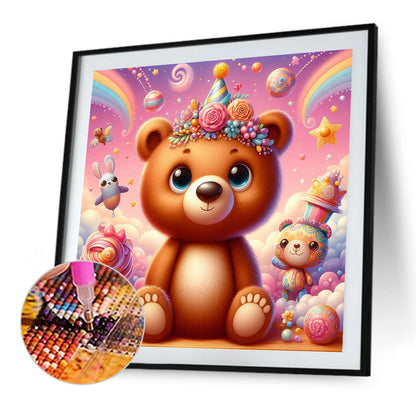 Diamond Painting - Full Round - Surprised bear (40*40CM)