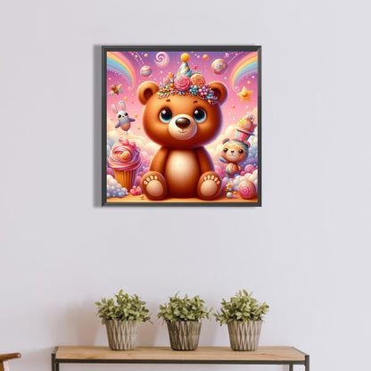 Diamond Painting - Full Round - Surprised bear (40*40CM)