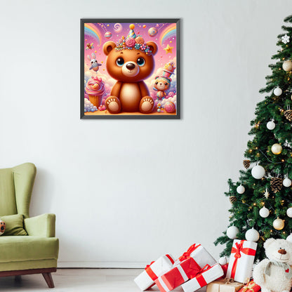Diamond Painting - Full Round - Surprised bear (40*40CM)
