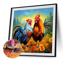 Load image into Gallery viewer, Diamond Painting - Full Round - two roosters (40*40CM)
