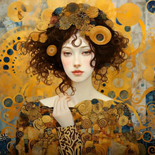 Load image into Gallery viewer, Diamond Painting - Full Round - art nouveau girl (40*40CM)
