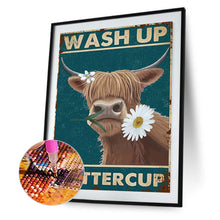 Load image into Gallery viewer, Diamond Painting - Full Round - Highland cattle calligraphy and painting (30*40CM)
