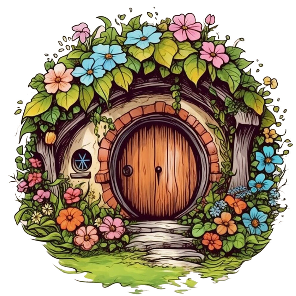 Diamond Painting - Full Round - flower house (40*40CM)