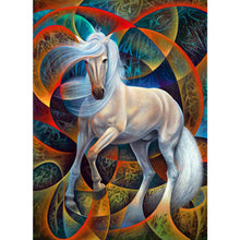 Load image into Gallery viewer, AB Diamond Painting - Full Round - white horse (40*55CM)
