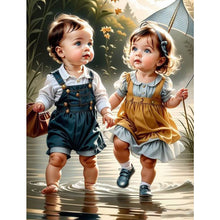 Load image into Gallery viewer, Diamond Painting - Full Square - little girl (30*40CM)
