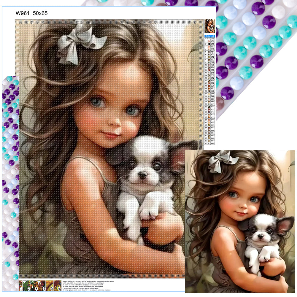 Diamond Painting - Full Round - little girl (50*65CM)