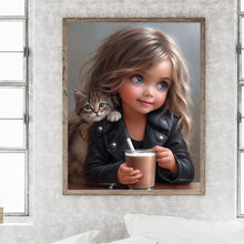 Load image into Gallery viewer, Diamond Painting - Full Round - little girl (50*60CM)
