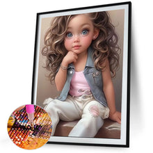 Load image into Gallery viewer, Diamond Painting - Full Square - little girl (40*50CM)
