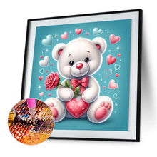 Load image into Gallery viewer, Diamond Painting - Full Round - Rose Bear¡¤Blue (30*30CM)
