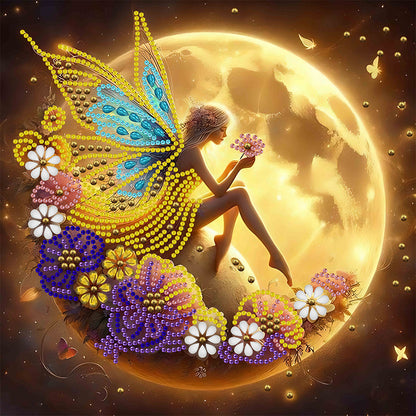 Diamond Painting - Partial Special Shaped - Moon Elf (30*30CM)