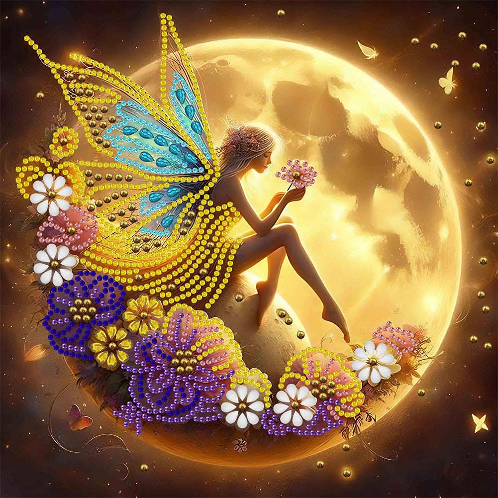 Diamond Painting - Partial Special Shaped - Moon Elf (30*30CM)