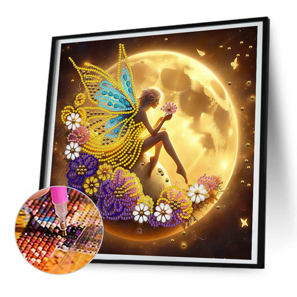 Diamond Painting - Partial Special Shaped - Moon Elf (30*30CM)