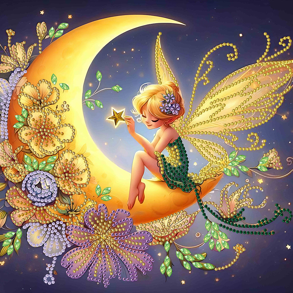 Diamond Painting - Partial Special Shaped - Moon Elf (30*30CM)