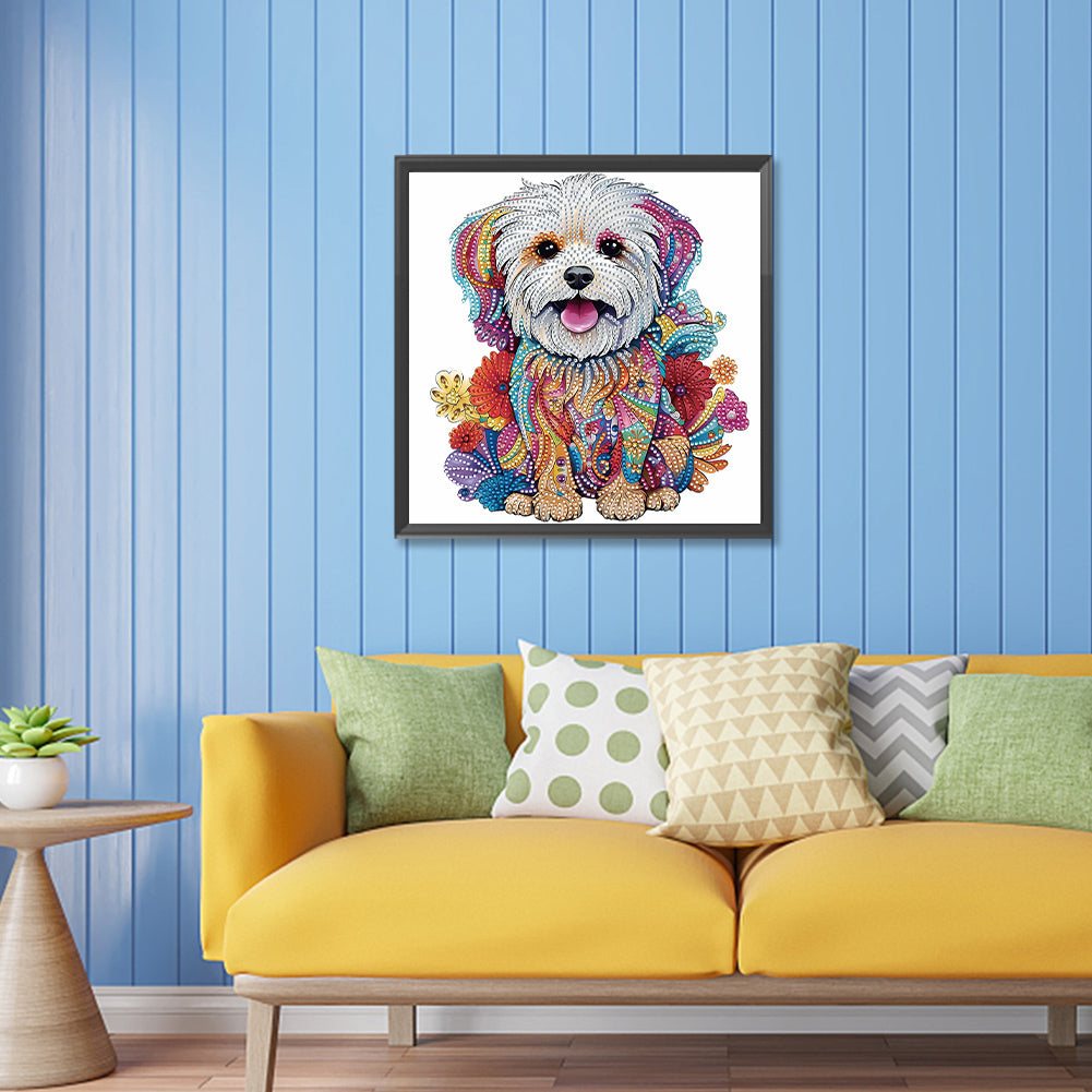 Diamond Painting - Partial Special Shaped - color puppy (30*30CM)