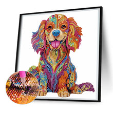 Load image into Gallery viewer, Diamond Painting - Partial Special Shaped - color puppy (30*30CM)
