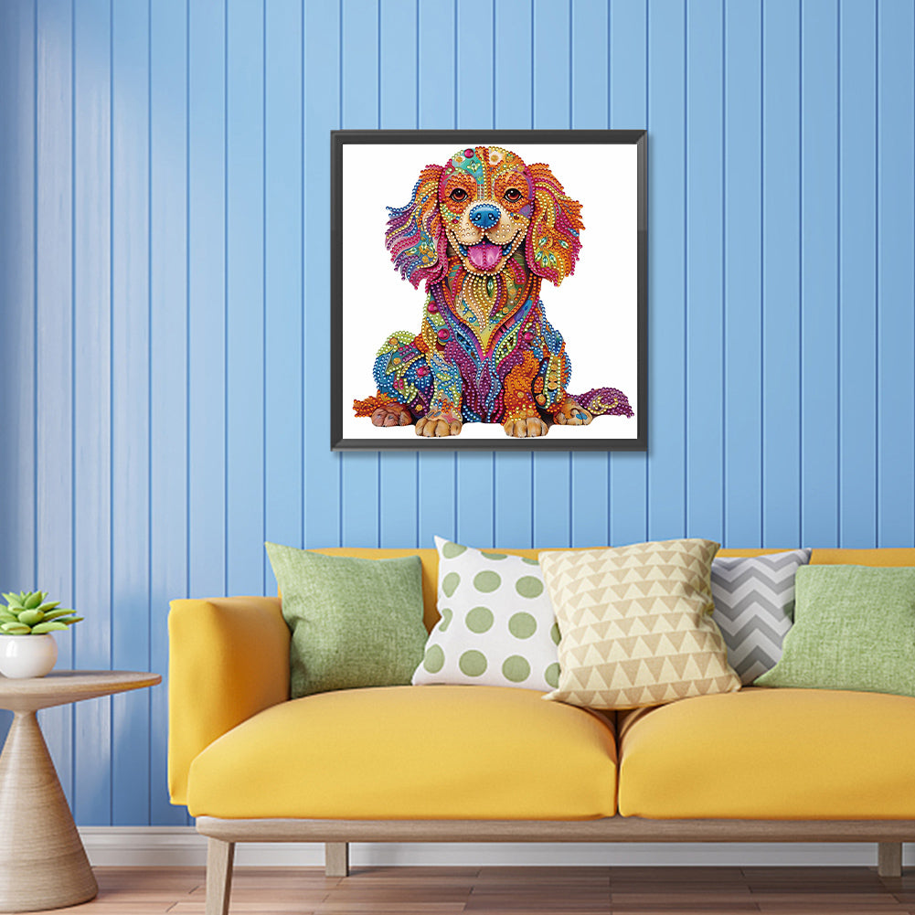 Diamond Painting - Partial Special Shaped - color puppy (30*30CM)