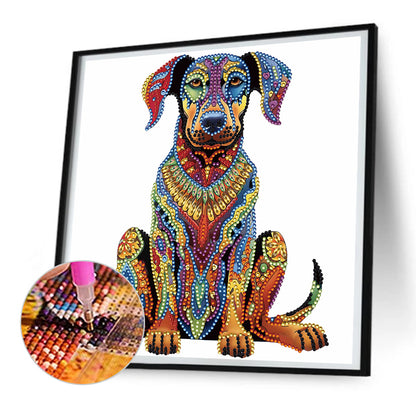 Diamond Painting - Partial Special Shaped - color puppy (30*30CM)