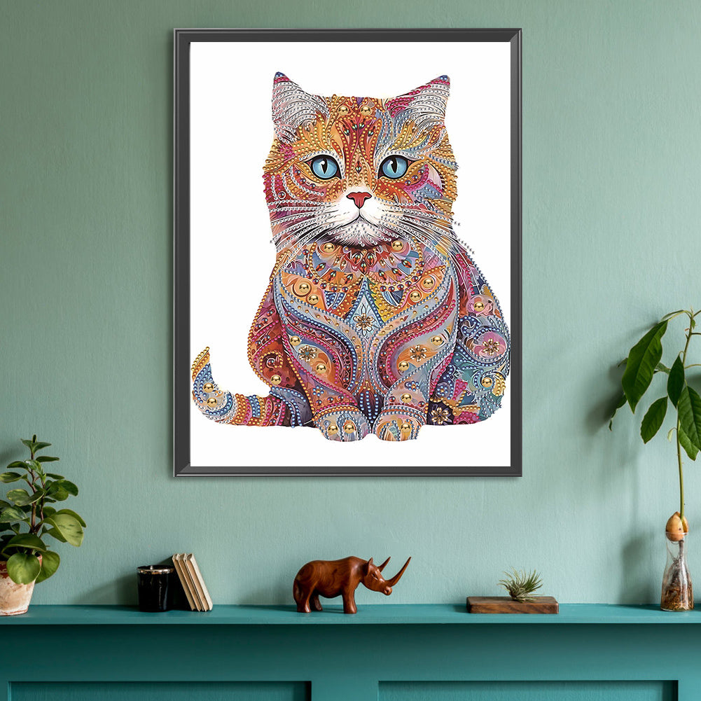 Diamond Painting - Partial Special Shaped - color cat (30*40CM)
