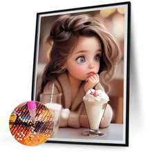 Load image into Gallery viewer, Diamond Painting - Full Round - little girl and animals (30*40CM)
