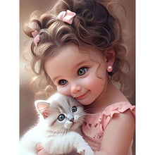 Load image into Gallery viewer, Diamond Painting - Full Round - little girl and animals (30*40CM)
