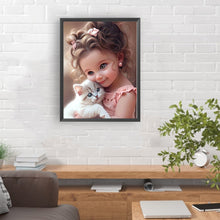 Load image into Gallery viewer, Diamond Painting - Full Round - little girl and animals (30*40CM)
