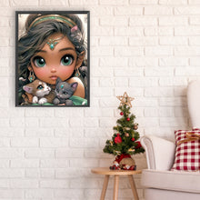 Load image into Gallery viewer, Diamond Painting - Full Round - little girl and animals (30*40CM)
