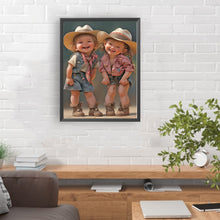 Load image into Gallery viewer, Diamond Painting - Full Round - little girl and animals (30*40CM)
