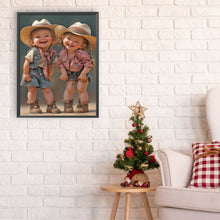 Load image into Gallery viewer, Diamond Painting - Full Round - little girl and animals (30*40CM)
