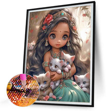 Load image into Gallery viewer, Diamond Painting - Full Round - little girl and animals (30*40CM)
