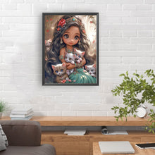 Load image into Gallery viewer, Diamond Painting - Full Round - little girl and animals (30*40CM)
