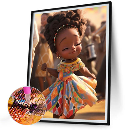 Diamond Painting - Full Round - Exotic little girl (30*40CM)