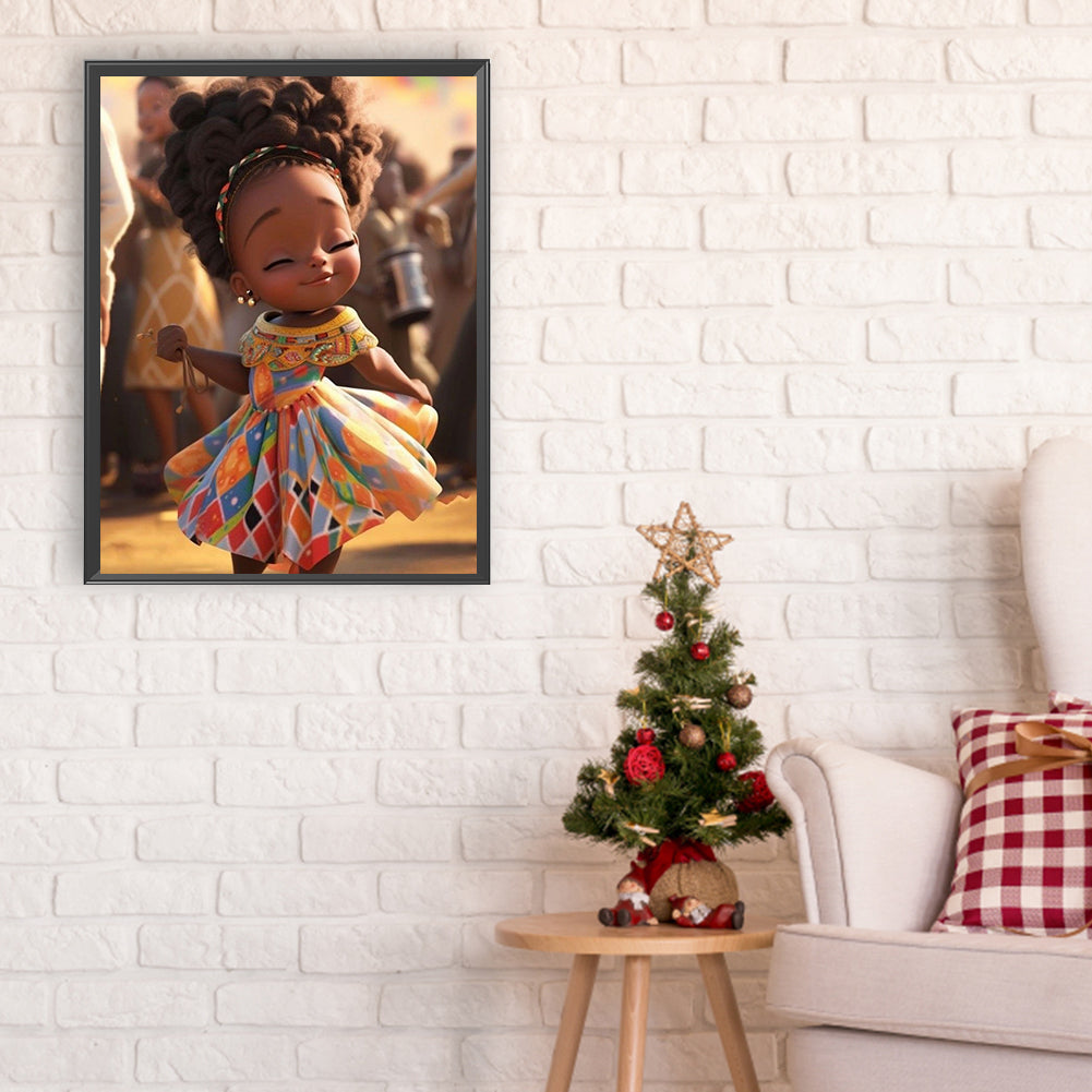 Diamond Painting - Full Round - Exotic little girl (30*40CM)