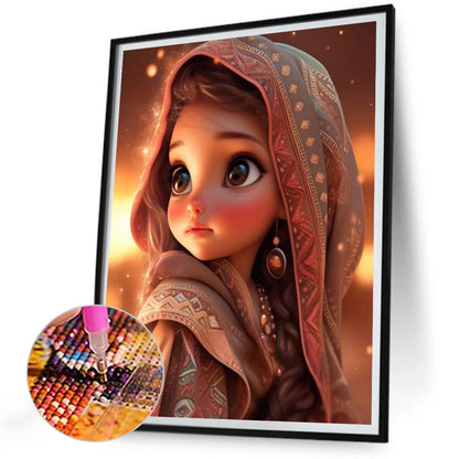 Diamond Painting - Full Round - Exotic little girl (30*40CM)