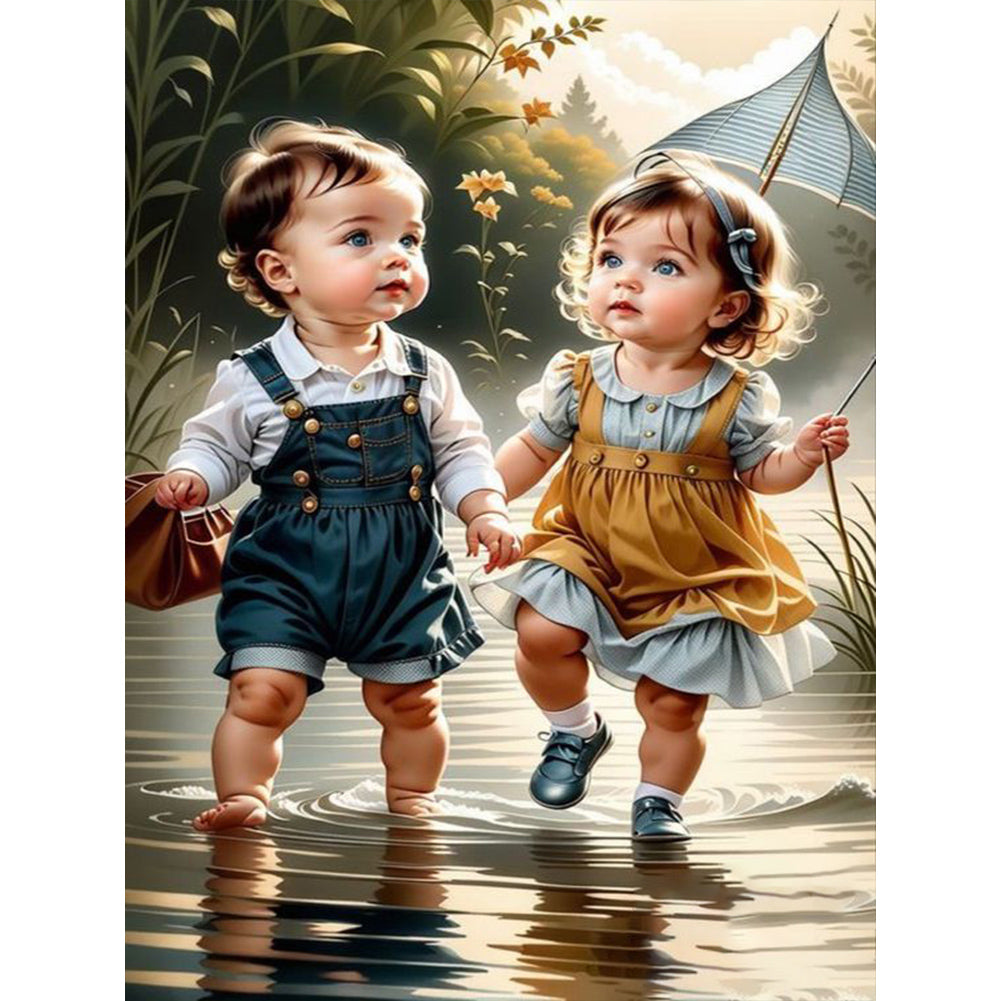 Diamond Painting - Full Round - sweet girl (30*40CM)