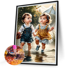 Load image into Gallery viewer, Diamond Painting - Full Round - sweet girl (30*40CM)
