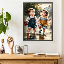 Load image into Gallery viewer, Diamond Painting - Full Round - sweet girl (30*40CM)
