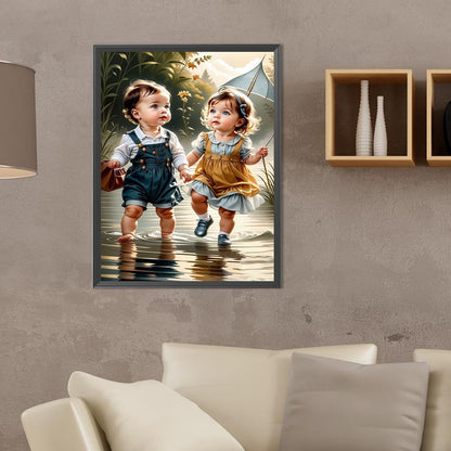 Diamond Painting - Full Round - sweet girl (30*40CM)