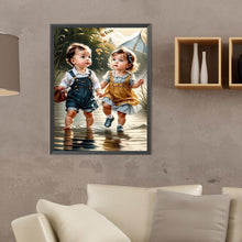 Load image into Gallery viewer, Diamond Painting - Full Round - sweet girl (30*40CM)
