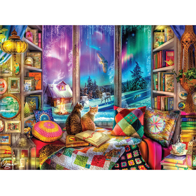 Diamond Painting - Full Square - Cozy cat house (50*40CM)