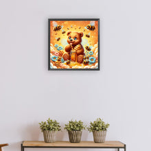 Load image into Gallery viewer, Diamond Painting - Full Round - Bear and bee (30*30CM)
