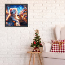 Load image into Gallery viewer, Diamond Painting - Full Round - kitten and piano (30*30CM)
