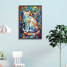 Load image into Gallery viewer, Diamond Painting - Full Round - glassy cat (40*60CM)
