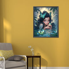 Load image into Gallery viewer, AB Diamond Painting - Full Round - Girl and butterfly in water (40*50CM)
