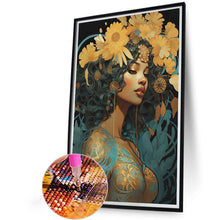 Load image into Gallery viewer, AB Diamond Painting - Full Round - Flowers and elegant girls (40*60CM)
