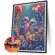 Load image into Gallery viewer, AB Diamond Painting - Full Round - A pair of colorful lovebirds (40*55CM)
