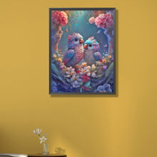 Load image into Gallery viewer, AB Diamond Painting - Full Round - A pair of colorful lovebirds (40*55CM)
