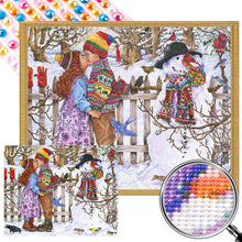 Load image into Gallery viewer, AB Diamond Painting - Full Round - Kiss in the snow (50*40CM)
