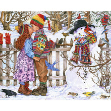 Load image into Gallery viewer, AB Diamond Painting - Full Round - Kiss in the snow (50*40CM)

