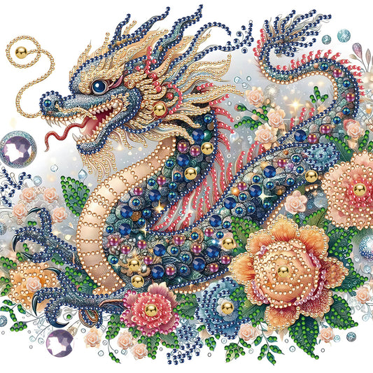 Diamond Painting - Partial Special Shaped - Gorgeous Dragon (30*30CM)